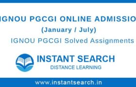 IGNOU PGCGI Online Admission
