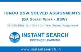 Ignou BSW Solved Assignments