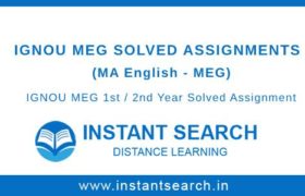 Ignou MEG Solved Assignments