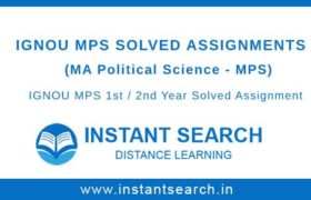 IGNOU MPS Solved Assignments