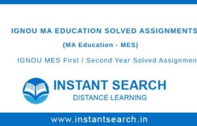 Ignou MES Solved Assignment