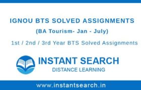 IGNOU BTS Solved Assignment