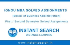 Ignou MBA Solved Assignment