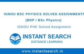 Ignou BSC Physics Solved Assignment