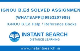 IGNOU BED Solved Assignment