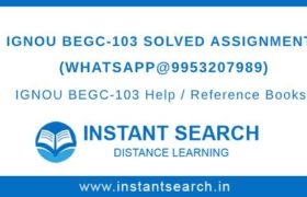 IGNOU BEGC103 Solved Assignment
