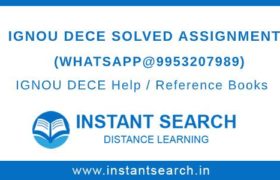 IGNOU DECE Solved Assignment