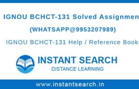 BCHCT131 Assignment