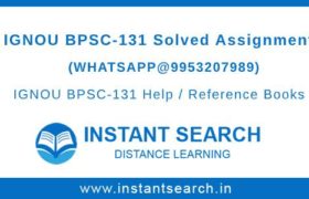 IGNOU BPSC131 Assignments