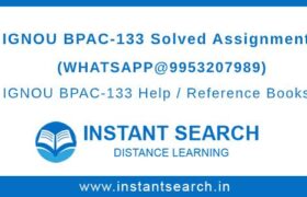 Ignou BPAC133 Assignment