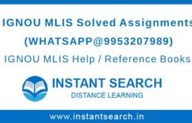 IGNOU MLIS Solved Assignments