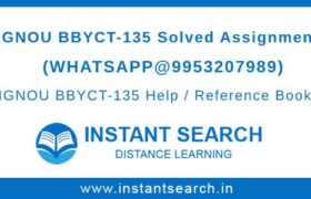 IGNOU BBYCT-135 Solved Assignment